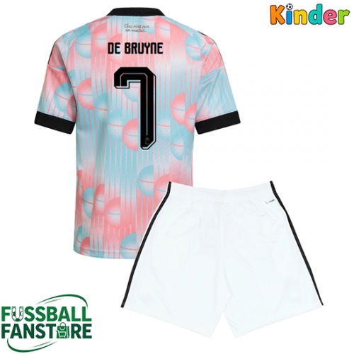 Belgien Kevin De Bruyne #7 Replik Auswärtstrikot Kinder WM 2026 Kurzarm (+ Kurze Hosen)